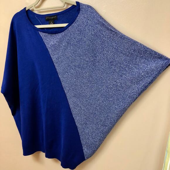 Grace Elements Woman's Blue / Silver Knit Top 2X - Picture 6 of 14